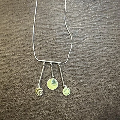 Паломник ювелирных изделий Swarovski кристалл зеленый меди падение ожерелье - Изображение 1 из 2