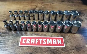 Craftsman 24 pc Short 1/4 SAE METRIC MM 6pt ratchet wrench socket set - Picture 1 of 1