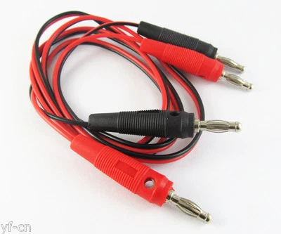 4 sets 1M/3.3ft 4mm Banana Plug to Banana Plug Dual 4mm Banana Plug Test Cable - Image 1 of 4