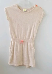Crazy 8 Girls 7/8 Beige Lime Green Orange Speckled Sleeveless Sweater Dress 0585 - Picture 1 of 5