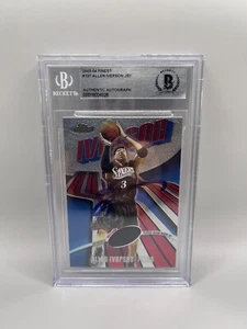 Allen Iverson Signed 2003-04 Topps Finest Game Used Beckett Auto - Picture 1 of 2