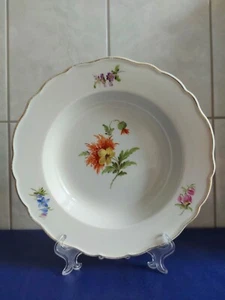 -~Meissen-~Suppenteller-~tiefer Teller-~Federmohn-~2 Schleifstriche-~ - Bild 1 von 15