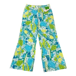 NWT Rare Lilly Pulitzer Wide Leg Pants Vegetables Gardening Era Cottagecore Sz 6 - Picture 1 of 4
