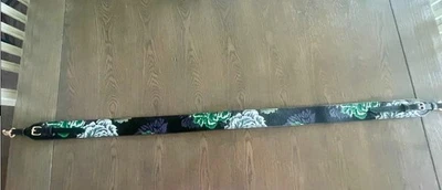 Coach Strap with Kaffe Fassett Print Black Green - Image 1 of 4