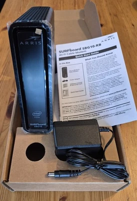ARRIS Surfboard SBG10 DOCSIS 3.0 Cable Modem & Wi-Fi Router Refurbished  - Image 1 of 2