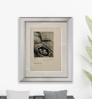 Henri Matisse Certificado de Impressão Litho Original Assinado à Mão $3500 Avaliação,.= - Imagem 1 de 4