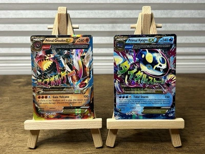Pokémon Primal Groudon EX & Primal Kyogre EX Ultra Rare Card Set Mega LP-NM - Image 1 of 4