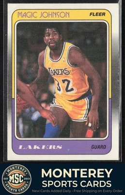 Magic Johnson 1988-89 Fleer #67 Los Angeles Lakers - Image 1 of 2