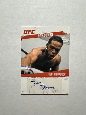 2009 Topps UFC Round 2 #FA-JJ Jon Jones Rookie Card RC 1st Auto Autograph SP - Image 1 of 2