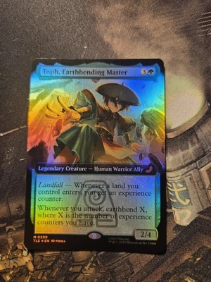 1x Toph Earthbending Master Foil Extended Art NM Mythic MTG TLA TLE Avatar x1 - Image 1 of 2