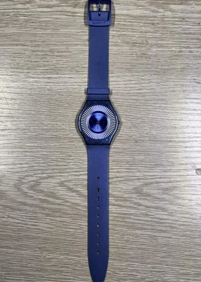 METRO DECO SWATCH КОЖИ УЛЬТРА ТОНКИЙ ШВЕЙЦАРСКИЙ СДЕЛАНО КВАРЦЕВЫЕ ЧАСЫ - ORG $120 - Изображение 1 из 4