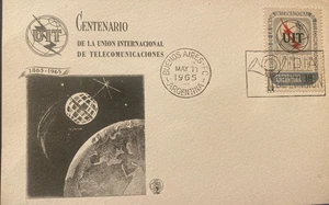 UIT COMMUNICATIONS SPACE CARDFROM BUENOS AIRES ARENGENTIA 11 MAY 1965 - Picture 1 of 4