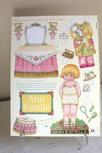 Uncut Paper Doll Full Page Mary Englebreit Ann Estelle Pajamas and Vanity Table - Picture 1 of 1