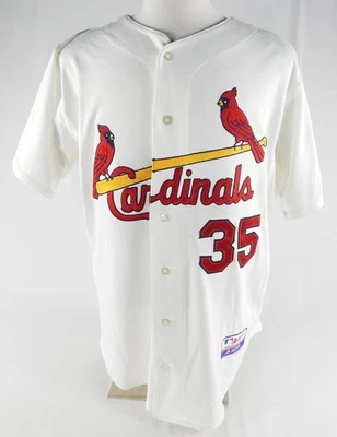 Camiseta 2006 de los Cardenales de San Luis José Vizcaíno #35 Emitida por el Juego Temporada Inaugural P Foto 1 de 4