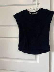 Old Navy Girls’ Black Softest Tee Criss Cross Back Size S - Picture 1 of 2