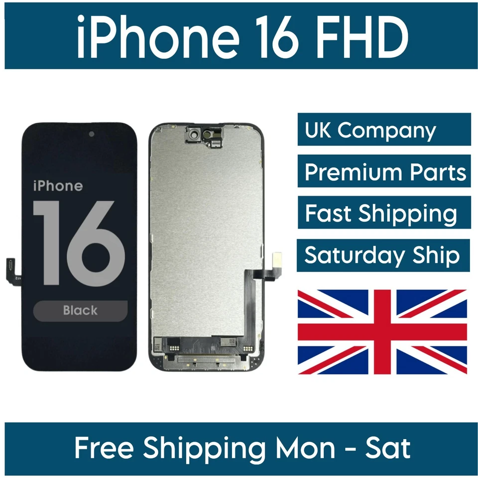 iPhone 16/ 16 Plus FHD Display Premium Touch Screen High Quality Replacement UK - Image 1 of 1