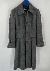 EUC Designer ENRIQUE MARTINEZ graue JACKE Mantel Lämmer WOLLE Made in ITALY 40 Tweed - Bild 1 von 9