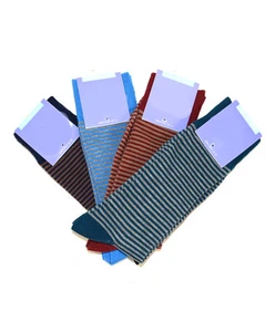 Calcetines de vestir a rayas coloridos a rayas de mezcla de algodón Bari de lujo - $18 al por menor - nuevos - Imagen 1 de 5