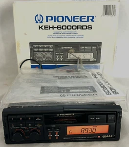 VINTAGE PIONEER KEH-6000 RDSR RADIO PULL OUT CASSETTE PLAYER WITH USER MANUAL - Picture 1 of 13