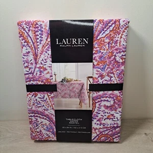 Lauren Ralph Lauren Nappe Mantel Tablecloth 60 x 84" Rectangle Floral Pattern - Picture 1 of 5