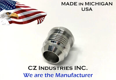 AN10, 10 AN, 10AN MALE BILLET 6061T6 ALUMINUM WELD ON TURBO RETURN LINE BUNG - Image 1 of 3