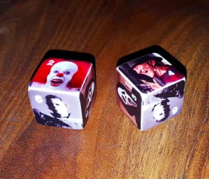 One Die Movie Killers Horror Dice Freddy Krueger Jason Chucky Michael Myers IT - Imagen 1 de 5