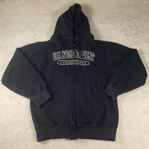 Jansport Vanderbilt Commodores University Jacket Full-Zip Mens Sz Small Black Cover