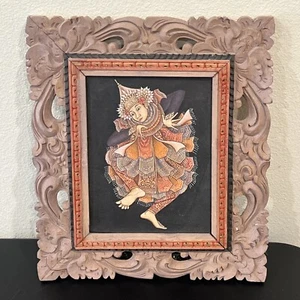 Figura Wayang Arte Balinés Enmarcado por Ketut Pasek - Bali - Imagen 1 de 4