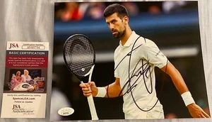 NOVAK DJOKOVIC signiertes 8x10 Foto VOLLE SIG! Wimbledon US & French Open mit JSA COA - Bild 1 von 4
