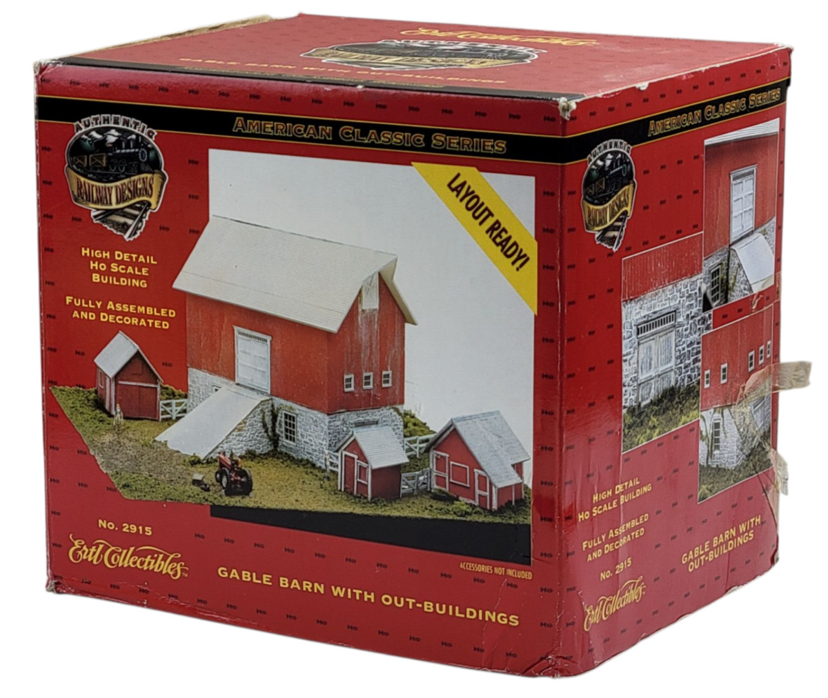 Woodland Scenics HO Scale Built-Up Old Weathered Barn Model - Ready For  Your Railroad Layout HO Scale Farm Building, image size:1200x1012
