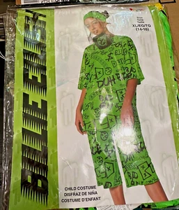 Billie Eilish Classic Child Green Costume Girls NEW XL 12-14 - Picture 1 of 5