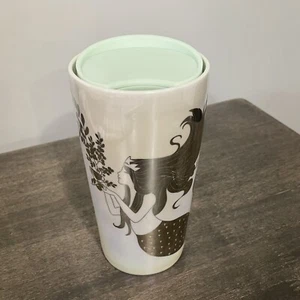 Starbucks Winter 2021 Siren Mermaid Holiday Iridescent Ceramic 12oz Travel Mug - Picture 1 of 8
