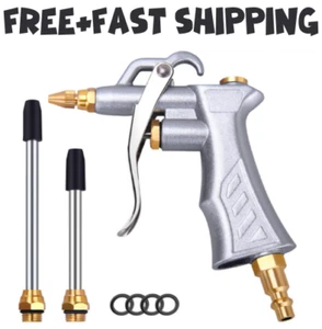 Industrial Air Blow Gun W/Brass Adjustable Air Flow Nozzle,2 Steel Air Flow Ext. - Picture 1 of 5