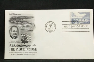USPS FDC #1721 1977 13¢ Peace Bridge ArtCraft ST674 - Picture 1 of 3