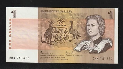 Australia, 1 Dollar, 1982, P-42d, Johnston / Stone, Original UNC Banknote, QEII - Image 1 of 2