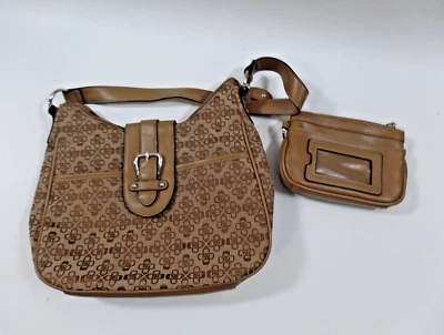 Cartera de hombro Croft & Barrow con hebilla frontal negra estilo hobo bolso con monedero Foto 1 de 4