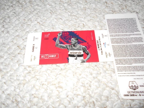 Washington Wizards Unused Ticket VIP Bradley Beal 2017 Miami Heat Cover
