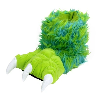 Green Monster Claw Slippers - Animal Paw House Shoes for Men & Women - Image 1 of 4