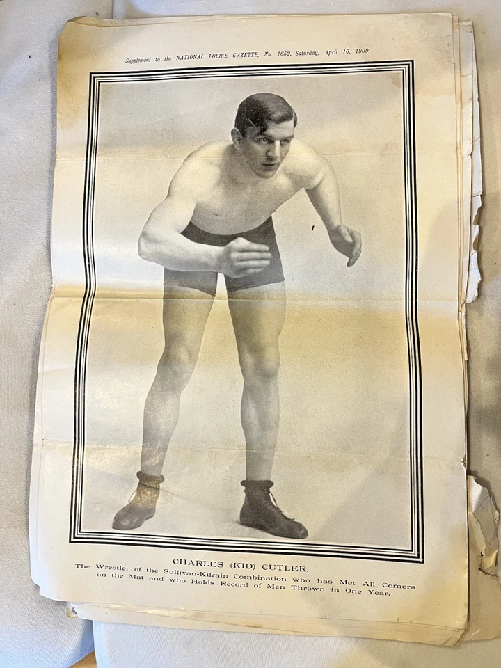 Revista Gaceta Policía Nacional 1909 11x16 - Charles (niño) Cutler - Luchador Foto 1 de 1