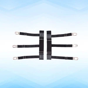  Practical Leg Ring Garter Clip Anti-Wrinkle Non Clip Elastic Nylon Shirt Tuck - Picture 1 of 11