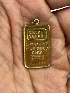 1/4 oz Gold Bar Credit Suisse - Picture 1 of 4