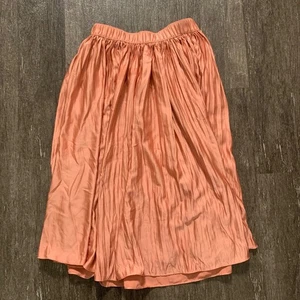 Falda midi de gasa plisada melocotón Nordstrom cintura elástica talla M - Imagen 1 de 5