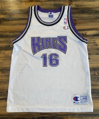 Camiseta Champion Sacramento Kings Peja Stojakovic Talla Grande Juvenil 14-16 De Colección Foto 1 de 4