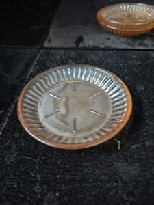 Vintage Karneval Glas 4" Runde Jeanette Ringelblume Untersetzer (3er Set) - Bild 1 von 4