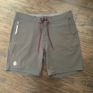 STIO Board Shorts Mens 36 Grey CFS UPF Outdoor Hiking Beach Performance - Picture 1 of 8
