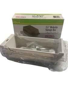 Vintage Micro Innovations 3.5" Diskette Storage Box Holds 40 Disks New Sealed - Picture 1 of 6