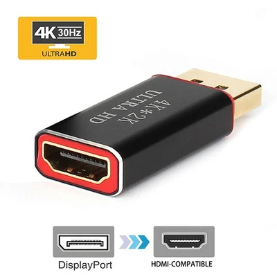 High Speed Active 4K DP Display Port To HDMI Adapter DisplayPort AV Converter c - Image 1 of 4