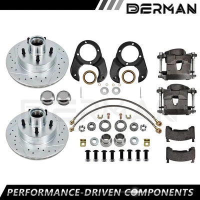New Disc Brake Kit 5 on 4-1/2 Caliper for Ford Deluxe1937 1938 - 1948 Spindle Foto 1 de 4