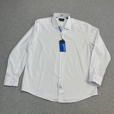 Nautica Slim Fit Performance Super Shirt Mens L White Stretch Wrinkle Resistant - Image 1 of 4