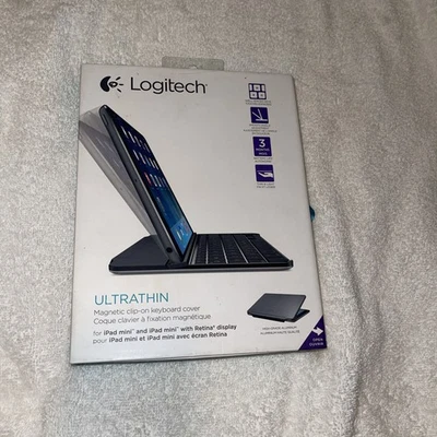 Logitech Magnetic Clip-On Ultra-thin Bluetooth Keyboard Case for iPad Mini 1/2/3 - Image 1 of 3